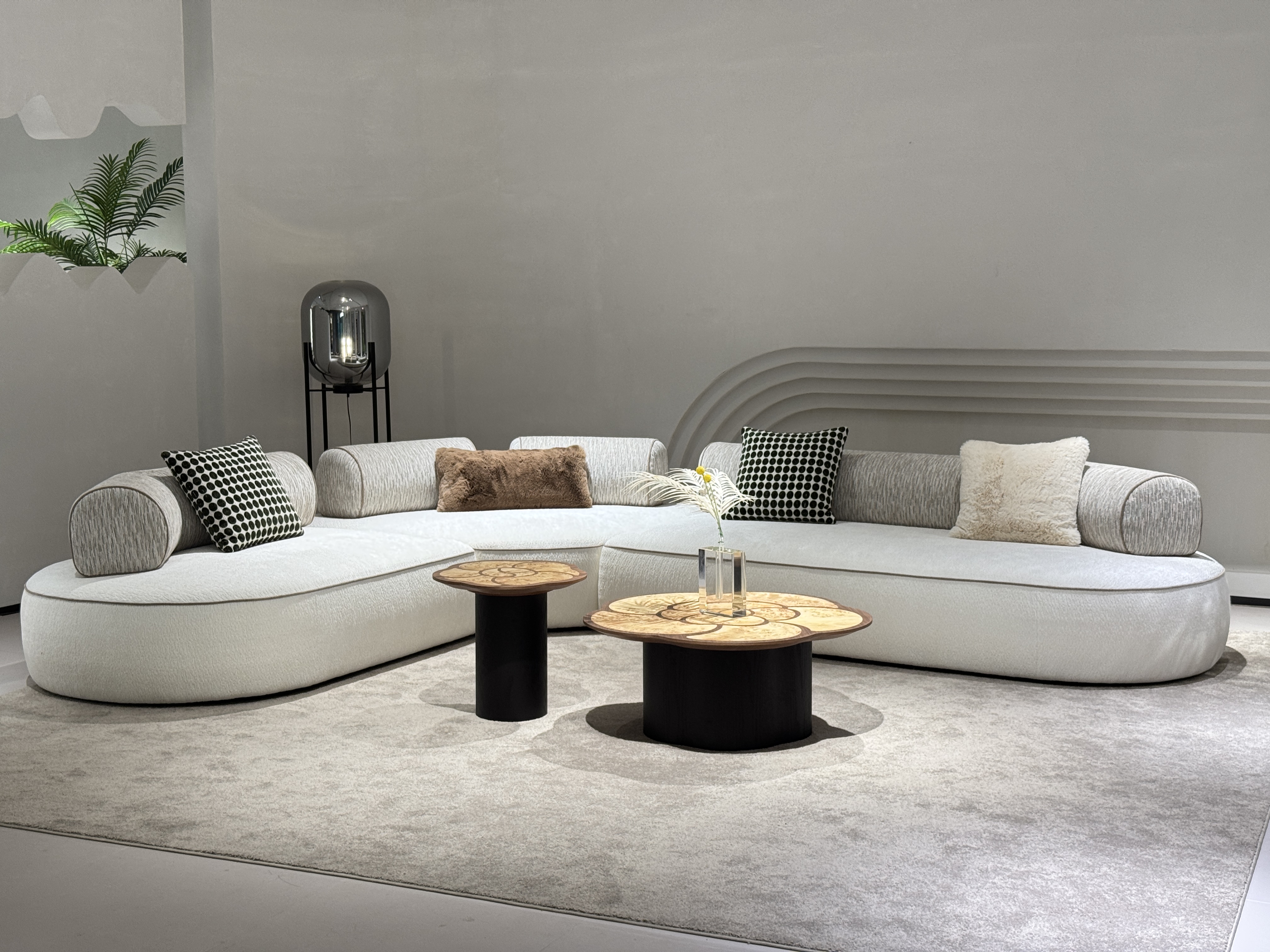 ​Italian Crescent Modular Sofa for Sculptural Lounge Interiors