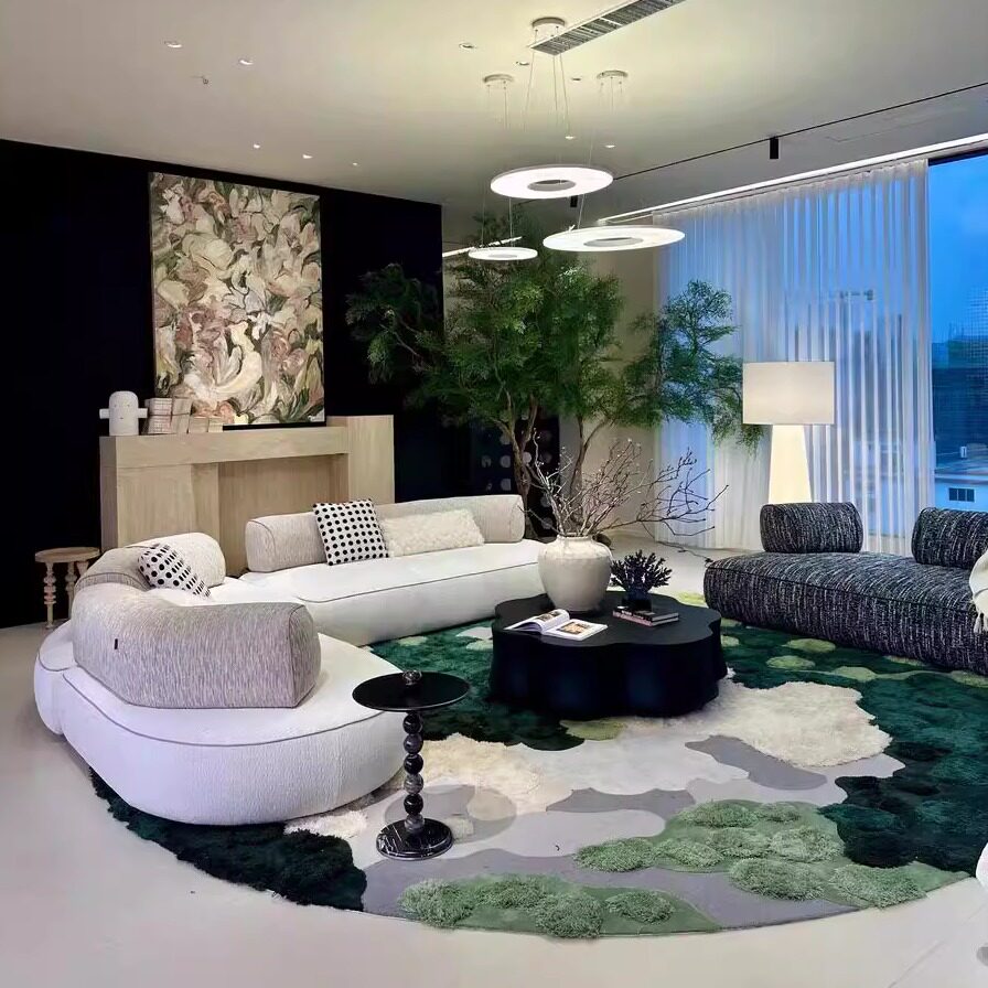 ​Italian Crescent Modular Sofa for Sculptural Lounge Interiors