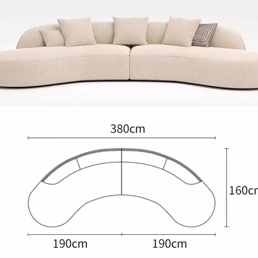 Crescent Arc Lounge Sofa for Soft Modern Interiors